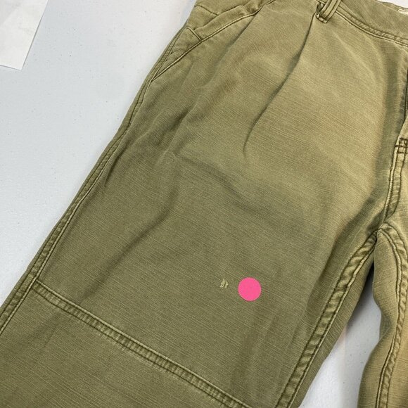 Free People Utility Pants Women's Size 26 Green Cotton Casual Comfort - Picture 9 of 13